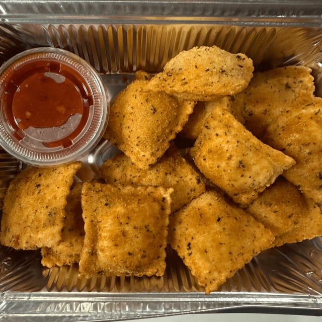 Breaded Sausage Ravioli.