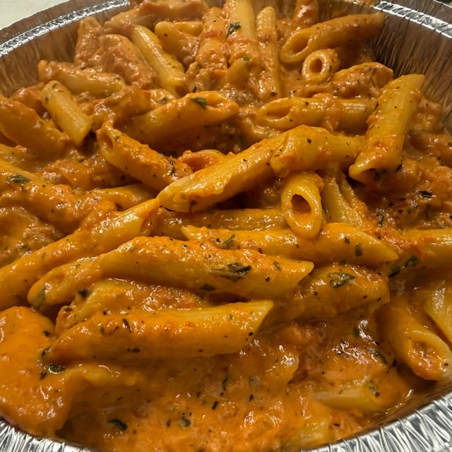 Penne Vodka Sauce.