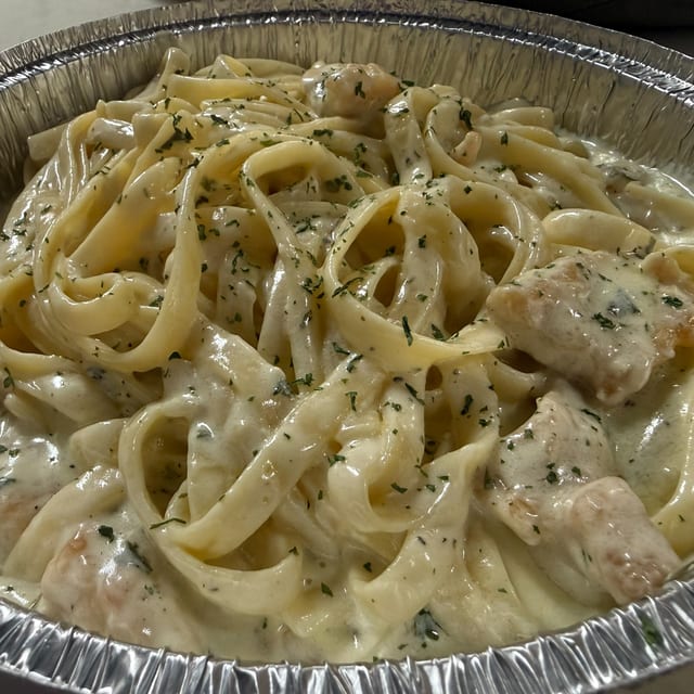 Chicken Fettuccine Alfredo.