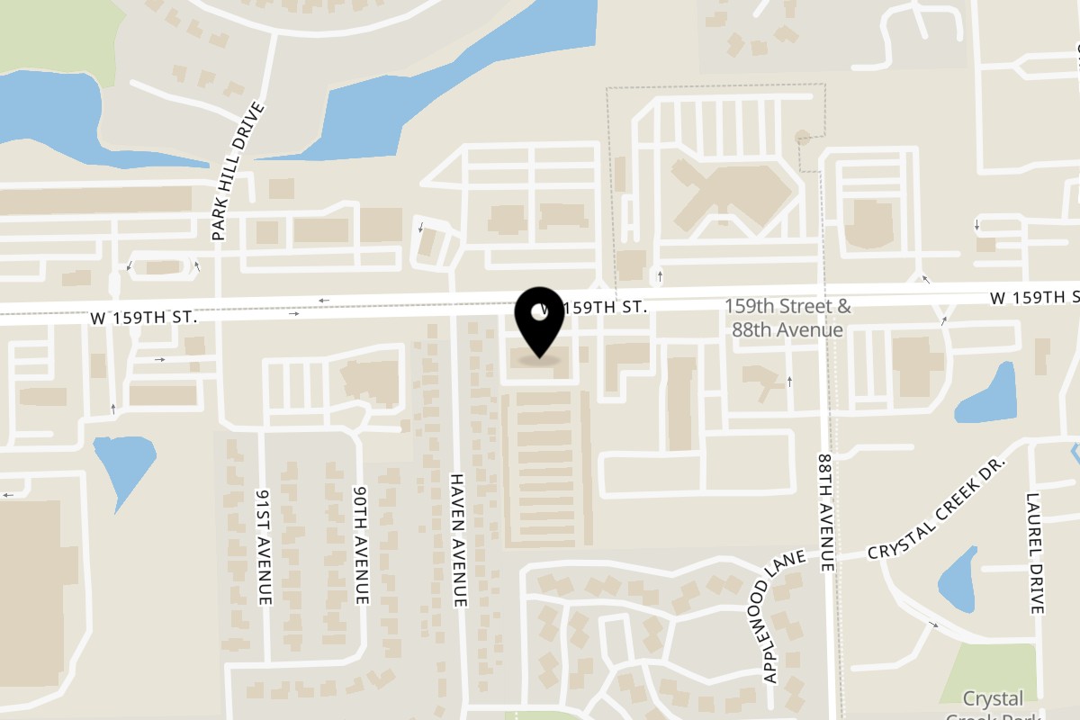 Map showing the location of Palermo's 159 on 8915 159th St in Orland Park